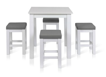 Taboret ERGO drewniany tapicerowany stołek lakier