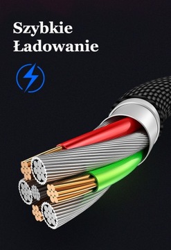 МАГНИТНЫЙ КАБЕЛЬ 3в1 USB-C МИКРОУСБ IPHONE QC 3.0