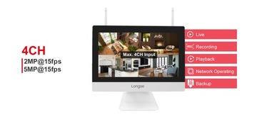 НАБОР МОНИТОРИНГА ИЗ БЕСПРОВОДНОЙ WIFI КАМЕРЫ 5 МП