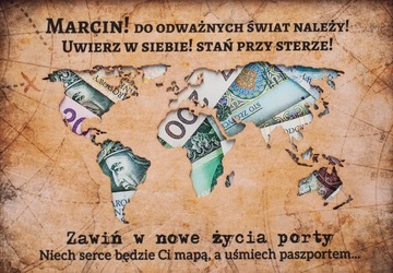 Prezent na urodziny 18 30 40 50 ramka A4 złota