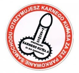 Karne Naklejki KARNY KU#AS za złe trudnozdzieralne