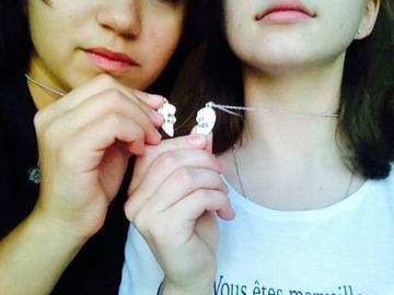 ОЖЕРЕЛЬЕ ДРУЖБЫ сердце ЛУЧШИЕ ДРУЗЬЯ колье