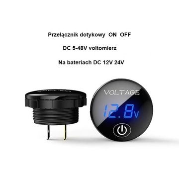 ВОЛЬТМЕТР ПОСТОЯННОГО ТОКА 5В-48В С БЕЛЫМ ПЕРЕКЛЮЧАТЕЛЕМ
