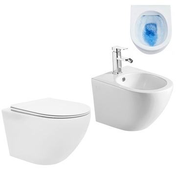 VELDMAN WC VERA RIMLESS+BIDET+DESKA PREMIUM SLIM