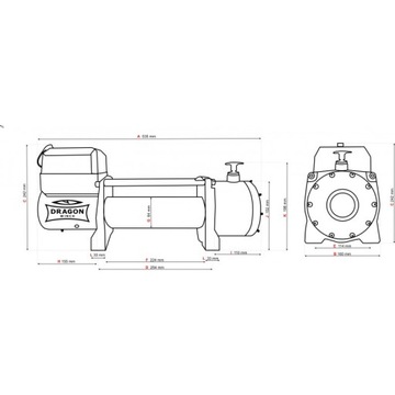 ЛЕБЕДКА DRAGON 12000 HD 5,5T 24