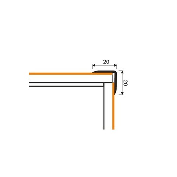 ARBITON Уголок клееный бук VPS3 ПВХ 186см