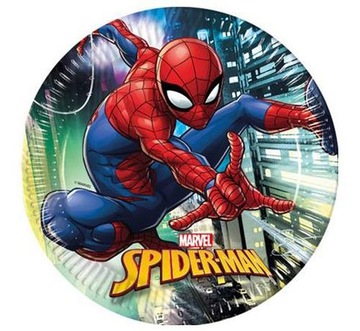 Talerzyki papierowe Spiderman Team Up 23 cm, 8 szt
