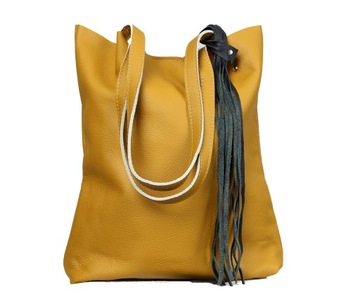 TOREBKA SKÓRZANA SHOPPER BAG 100% SKÓRA NATURALNA