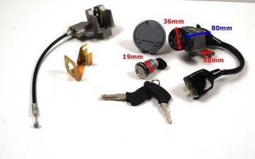 КРЫШКА ЗАМКОВ ЗАЖИГАНИЯ СКУТЕРА 4T GY WILGA TOROS ZIPP