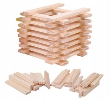Блоки Mini Matters 200 деревянных элементов для сборки дерева Монтессори.