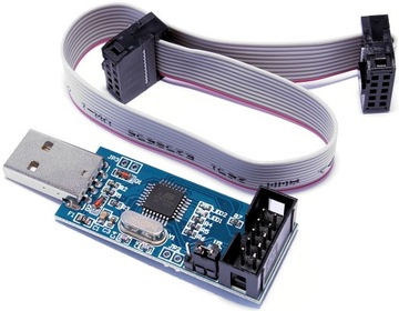 Programator ATMEL USBasp USBISP AVR ISP + Taśma