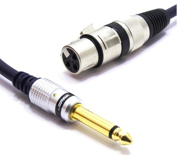 KABEL MIKROFONOWY JACK 6,3 MONO GNIAZDO XLR 3M