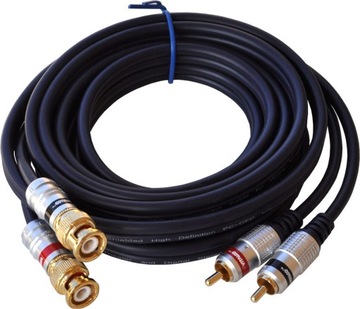 kabel przewód 2 BNC -2 RCA HQ 3m
