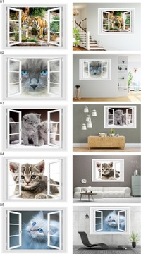 ФОТО ОБОИ 3D ОКНО ЛОШАДЬ ЛОШАДИ ВИД 120х80