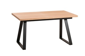 DUŻY ROZKŁADANY STÓŁ HARIS styl LOFT blat dębowy