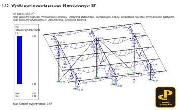 Двухопорная фотоэлектрическая конструкция PRW2H4x6