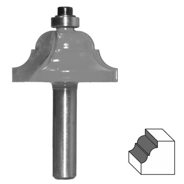 Frez kształtowy z prowadzącym łożyskiem kulkowym