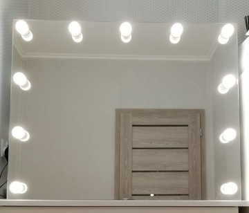 Lustro 100x80 do makijażu wizażu make up Hollywood