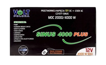 ПРЕОБРАЗОВАТЕЛЬ НАПРЯЖЕНИЯ ТОКА 12В 230В 4000 SINUS PL