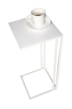 Stolik pomocniczy KORFU, 60 cm BIAŁY