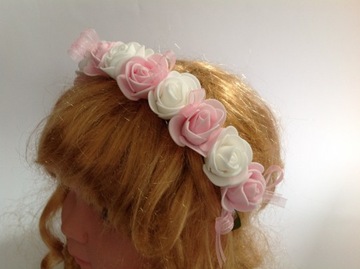 ПОЯСТ С ЦВЕТАМИ РОЗОВЫЕ БЕЛЫЕ РОЗЫ, универсальный размер