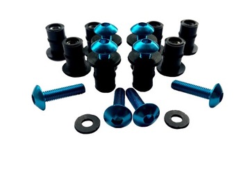 KOMPLET ŚRUBA NIEBIESKA NAKRĘTKA M5 x 20 kpl.8