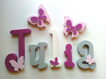 3D НАСТЕННЫЕ БУКВЫ 20 СМ, 5-буквенное ИМЯ РЕБЕНКА