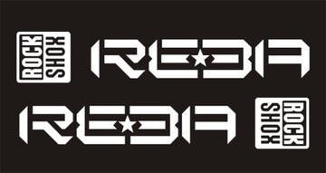 REBA ROCK SHOX biała naklejka Amortyzator 135-3 C