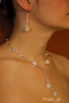 СВАДЕБНОЕ ОЖЕРЕЛЬЕ ИЗ ШАРИКОВ SWAROVSKI
