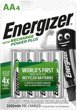 Energizer Power Plus AA R6 2000MAH X4 Аккумуляторные батареи