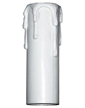Gilza 23x100mm osłonka 2,3x10cm rurka świeczki żyrandolowej do lampy BIAŁA