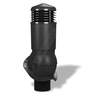 Вентиляционный дымоход изолирован кровлей из листового металла 125.