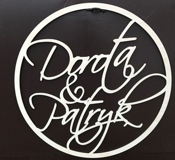 Круг с именами на свадьбу, 100 см - 30 шрифтов