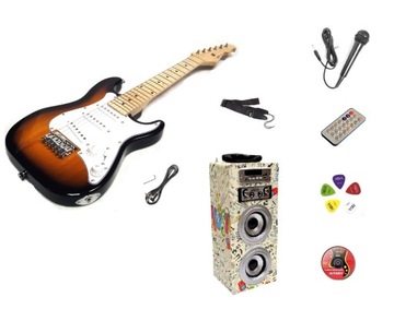 GITARA ELEKTRYCZNA 1/2 PLUS WZMACNIACZ GITAROWY