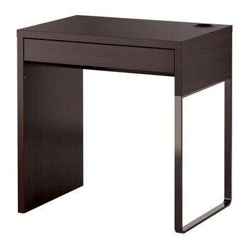 IKEA MICKE biurko 73x50cm z szufladą CZARNOBRĄZOWY