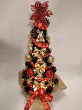 ШИШКА в цветочном горшке, украшенная и украшенная елочкой, 45 СМ