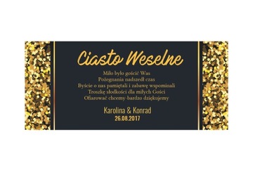 Naklejki Etykiety na ciasto placki weselne LOVE