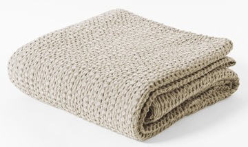 Narzuta na łóżko bawełniana, pled 160x240 VitalHome CAFFE LATTE C8539