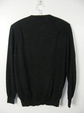 M&S grafitowy zapinany sweter R XL 50% merynos