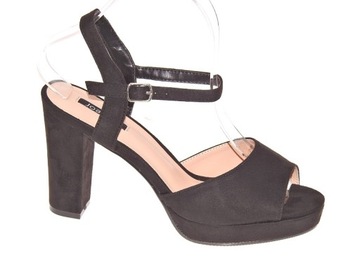 ZAMSZOWE SANDAŁKI SŁUPEK ZY160 Black r.40