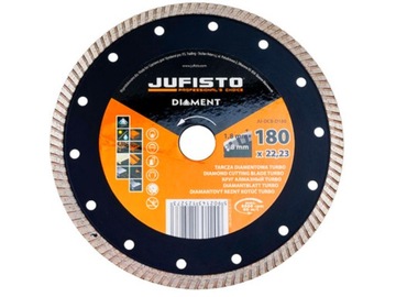 TARCZA DIAMENTOWA TURBO 180 mm x1.8x22,2MM JUFISTO