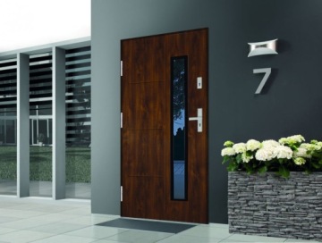 DRZWI ZEWNETRZNE INOX15-T BLACK GRUBE 72MM OD RĘKI