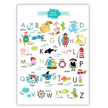 Alfabet angielski PLAKAT EDUKACYJNY format A4