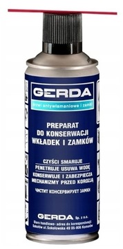 PREPARAT GERDA SPRAY SMAR DO KONSERWACJI ZAMKÓW KŁÓDEK WKŁADEK 400ml