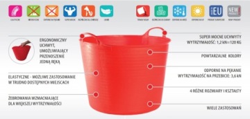 КОНТЕЙНЕРНОЕ ВЕДРО ГИБКАЯ КОРЗИНА 120 КГ 42 Л ФИСТАШКИ