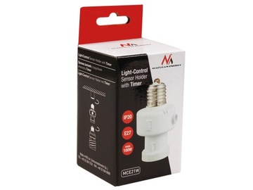 Патрон лампы Е27 с таймером сумеречного датчика