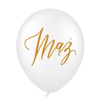 Balon gumowy z napisem MĄŻ duży ŚLUB 45 cm