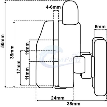НИЖНИЙ РОЛИК для кабины SAVANA КОЛЕСО 25мм ROL-15