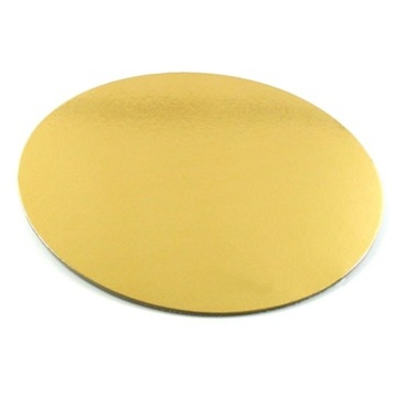 PODKŁAD pod tort tacka okrągły 24 cm ZŁOTY