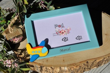 Текстовая гравировальная рамка + кролик-динозавр-самолет